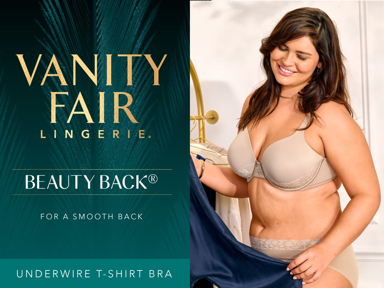 Vanity Fair Lingerie Women's Beauty Back Full-Figure Smoothing Underwire Bra with Lace, Style 76382