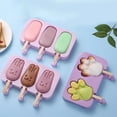 thumbnail image 4 of Yesbay Cartoon Shape Popsicle Molds Silicone Reusable Sticks Non-Stick Design Easy Release Ice Cream Mold, 4 of 8