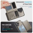 thumbnail image 2 of Decase Premium Magnetic Detachable Wallet Case for iPhone 16 Plus,Shock-Absorbent, Anti-Scratch PU Leather+TPU Bumper Cover, Slim & Rugged, with Credit Card Slots, Fits Mag-Safe Car Mount,Gray, 2 of 9