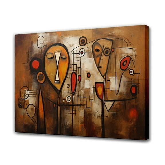 Abstract Art Modern Decorative Painting Surrealisme Portraits Framed Canvas Poster Bedroom Decor Sports Landscape Office Room Decor Gift,Frame-style,16x24inch(40x60cm)