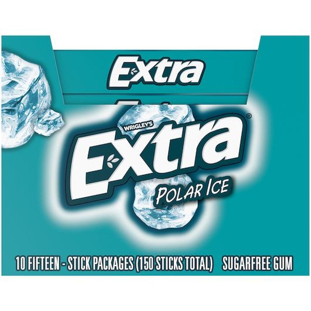 Extra Sugar Free Polar Ice Extra Gum, 15 Piece -- 120 per Case.