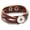 Brown, variant on Choose Color | Leather 8.5 in. Weave Bracelet Snap Jewelry Fits 18MM 20MM Ginger Charm Buttons