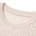 thumbnail image 6 of Paiwinds Men's Short Sleeve Knit Sweater Casual Solid Color Vintage Ribbed Crew Neck Pullover Top for Spring Summer, 6 of 9