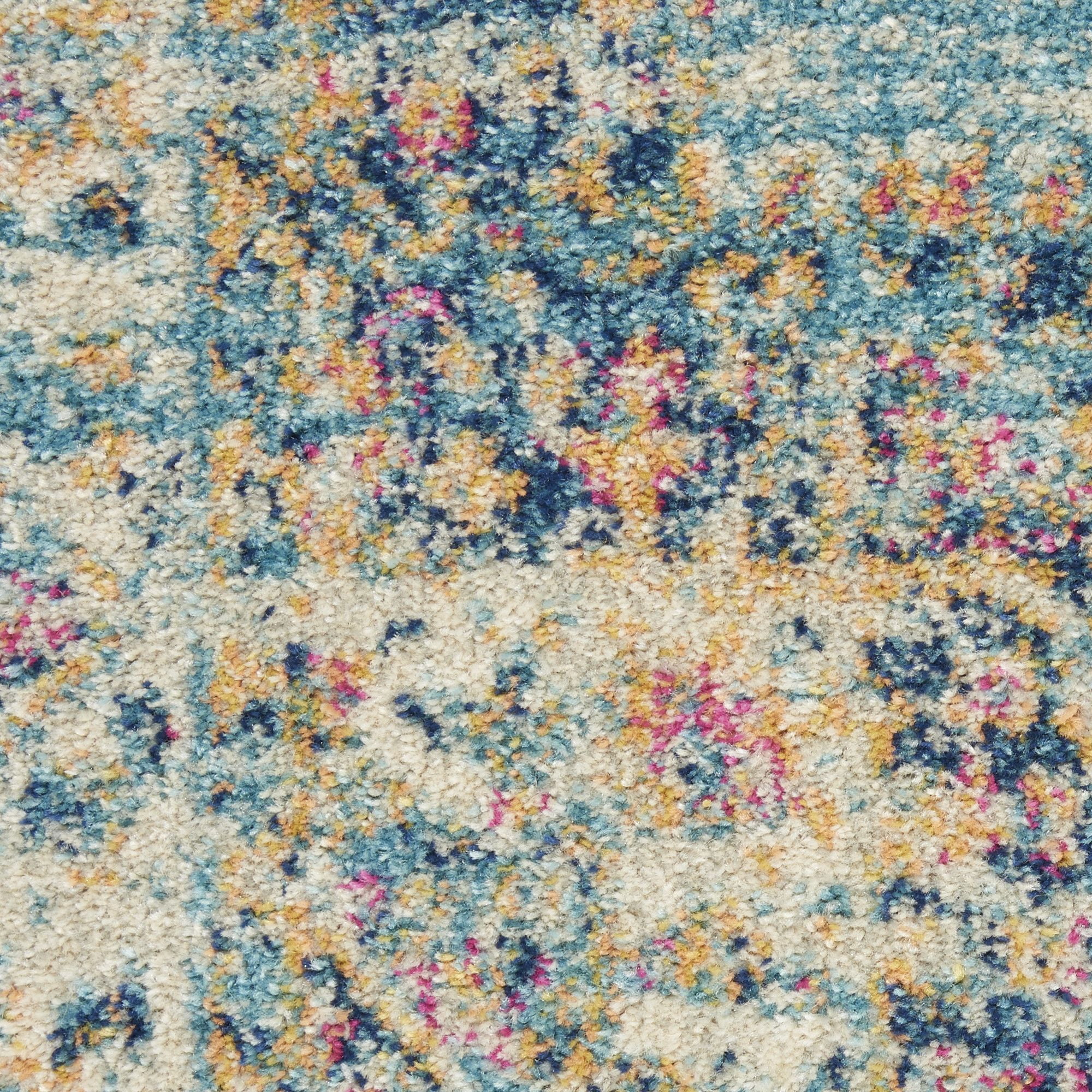 Nourison Passion Medallion Bohemian Indoor Rug Light Blue 1'10" x 6'
