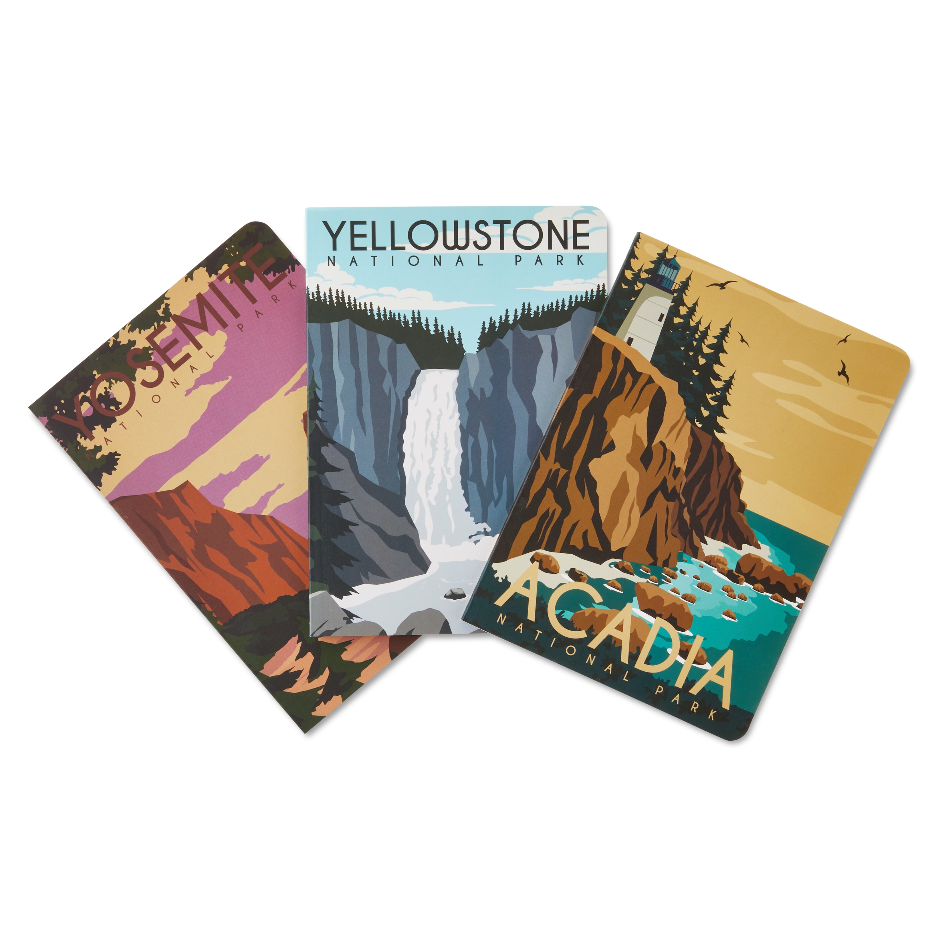 (2 pack) Pen+Gear National Park Fashion Journals, 8.5" x 6", 100 Ruled Pages Each, Set of 3, All Ages