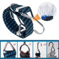 thumbnail image 4 of 4Pcs Elastic Bungees Cords with Hooks Wide Flat Bungee Cords Heavy Duty Elastic Rope Luggage Bungee Straps for Bike Motorcycle Car Caravan Trunks Camping RVs Luggage Roof Racks, 4 of 7