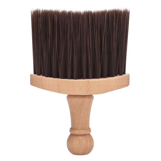 Cepillo plumero de cerdas suaves con mango de madera para cortar el pelo en barberías y salones de peluquería Herramienta de limpieza capilar