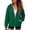 Dark Green, variant on Women's Zip Up Hoodie Sweatshirt, Long Sleeve Casual Hooded Jacket with Full Zipper and Kangaroo Pocket for Everyday Wear