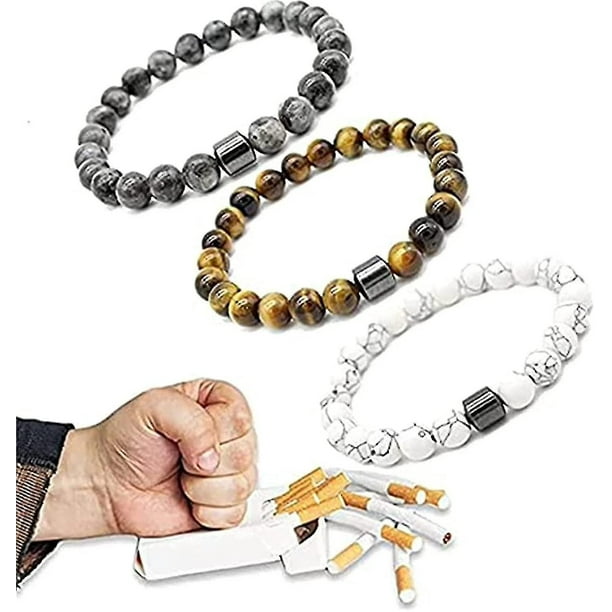Pulsera antiansiedad de 3 uds, pulsera para dejar de fumar, pulsera magnética antihumo, ayuda a aliviar la ansiedad, la frustración y la irritabilidad