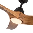 thumbnail image 2 of Kuzco Lighting Cf97860 Baylor 60" 3 Blade Indoor Smart Ceiling Fan - Matte Black / Natural, 2 of 7