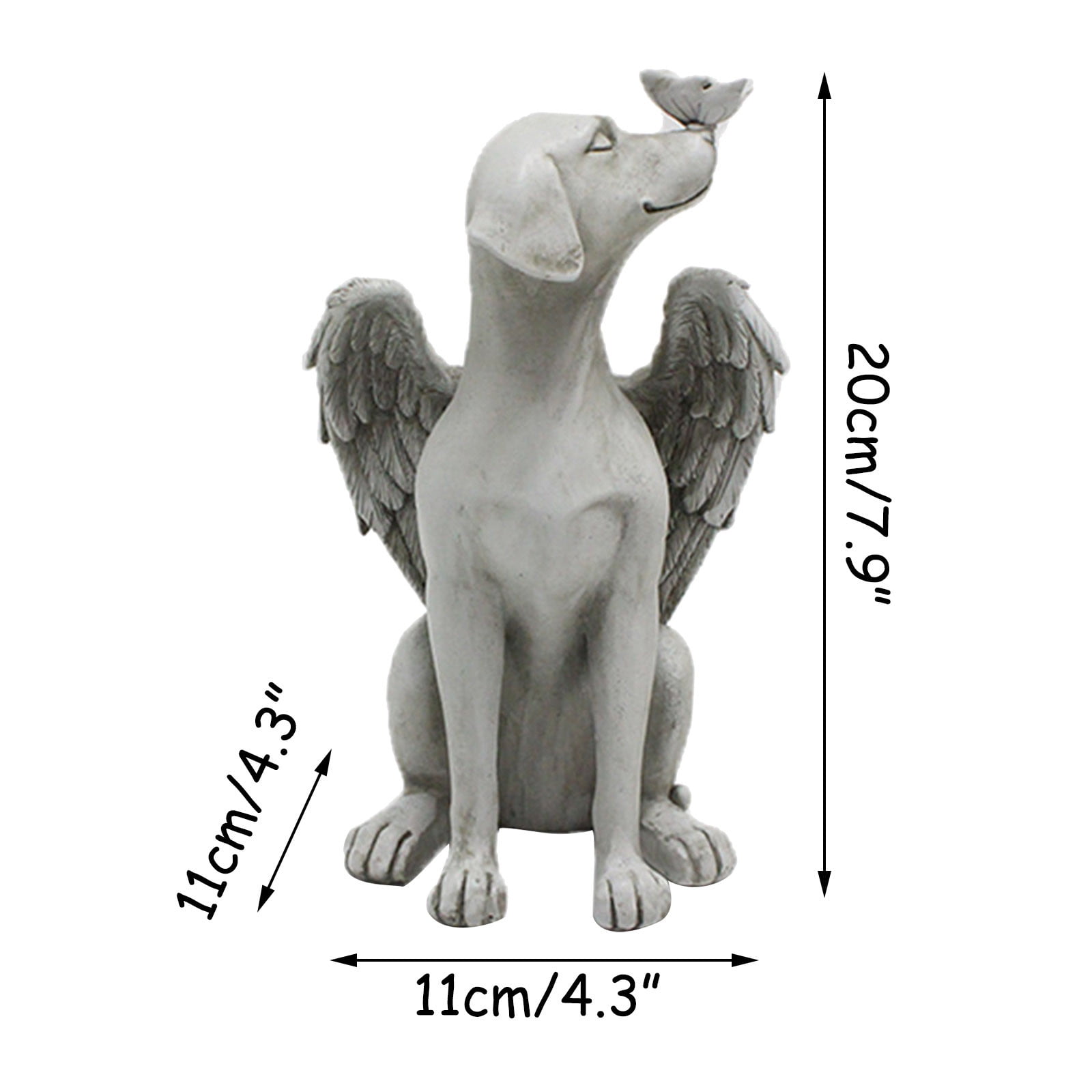 Hxlamzoo Angel Dog Resin Statue - European Style Home & Garden Decor, Handcrafted Pet Memorial Gift, Durable Synthetic Resin Art Sculpture for Indoor Outdoor Decoration