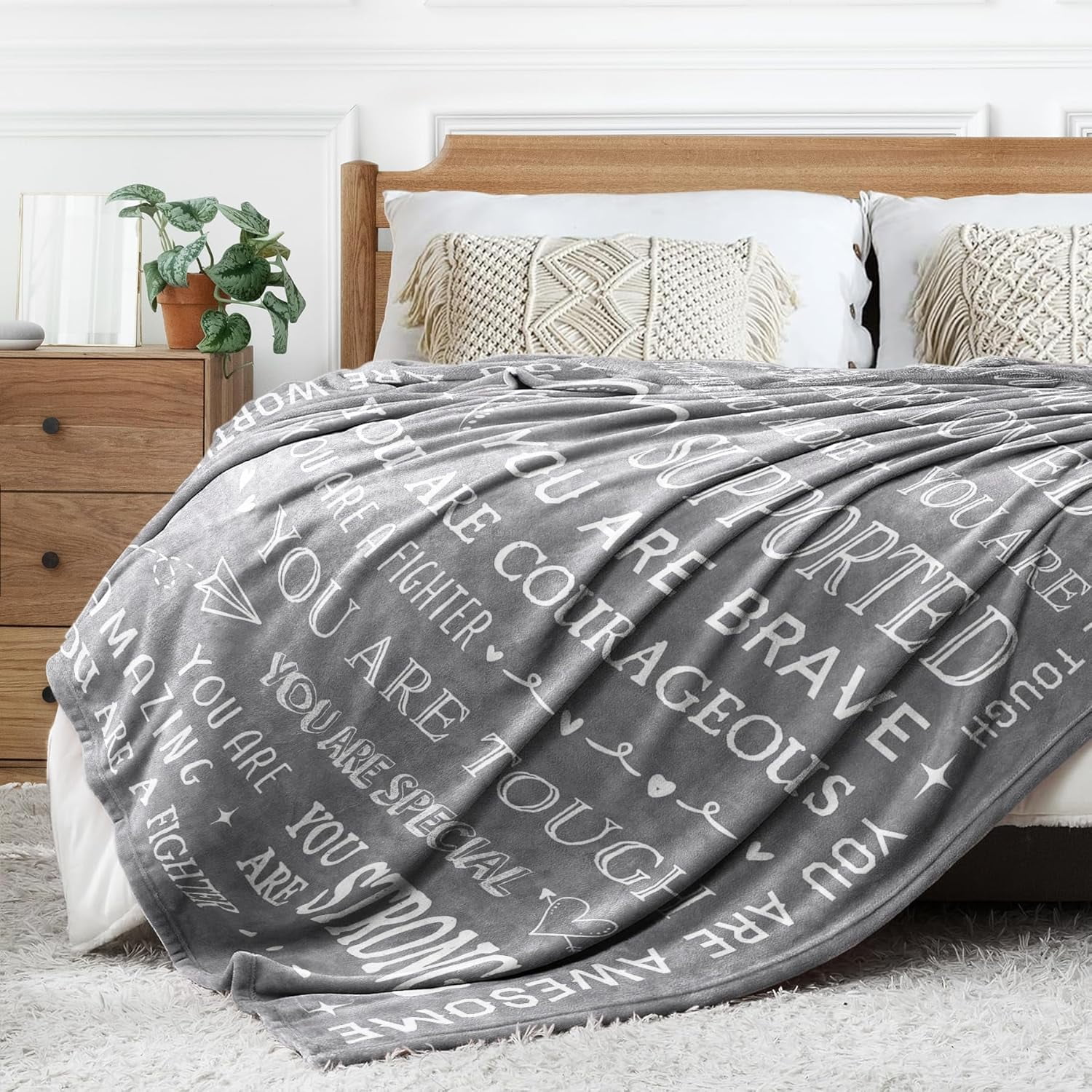 Blanket Gifts for Women or Men - Get Well Blanket, Inspirational Gifts for Her Him, Feel Better After Surgery Gifts, Thinking of You Gifts for Mom Friend Sister Coworker