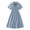 Navy, variant on Girls Dresses Preppy School Style Bow Tie Collar Short Sleeve Dress, High Waist A-Line Flowy Midi Casual Princess Dress for Kids Summer School Outdoor Wear(Beige,7-8 Years)
