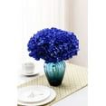 thumbnail image 4 of Morttic 10Pcs Artificial Flowers Silk Hydrangea Flowers Heads with Stems Fake Flower Bunch Bouquet for Home Wedding Party Decor, Royal blue, 4 of 5
