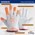 thumbnail image 4 of Truline Tactician 115 Leather Driver Gloves, Premium Grain Goatskin, Orange, Size 3X, Case of 120 Pairs, 4 of 4