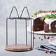 thumbnail image 4 of Soporte rústico para tartas con pedestal, soporte negro para cupcakes, estante L Yuyangstore Puesto de pasteles, 4 of 7