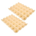 thumbnail image 6 of FRCOLOR Reusable Egg Cartons with Groove Design for Pet Use Safe and Stackable PP Beige 24Count, 6 of 10