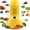 yellow, variant on Purepod Produce Cleaner, Mini Portable Washer Equipped with OH-ion Purification Tech, Automatic Cycle Cleaning Function, All-Round Food Cleaner to Process Fruits, Grains, Rice and Raw Meat