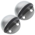 thumbnail image 1 of Wall Door Stopper Stainless Steel Rubber Impact Protection Minimalist Design For Homeowners Office Users 2Pcs, 1 of 5