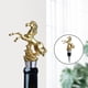 thumbnail image 4 of Tapón de botella de vino con forma de animal, hermético, a prueba de fugas, decoración universal, accesorios de zinc Tapón de caballo dorado, 4 of 9
