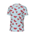 thumbnail image 6 of Wukai Watermelon Print Men's Short-Sleeved Mesh T-Shirt,Quick-Dry Short Sleeve Workout T-Shirt-6X-Large, 6 of 8
