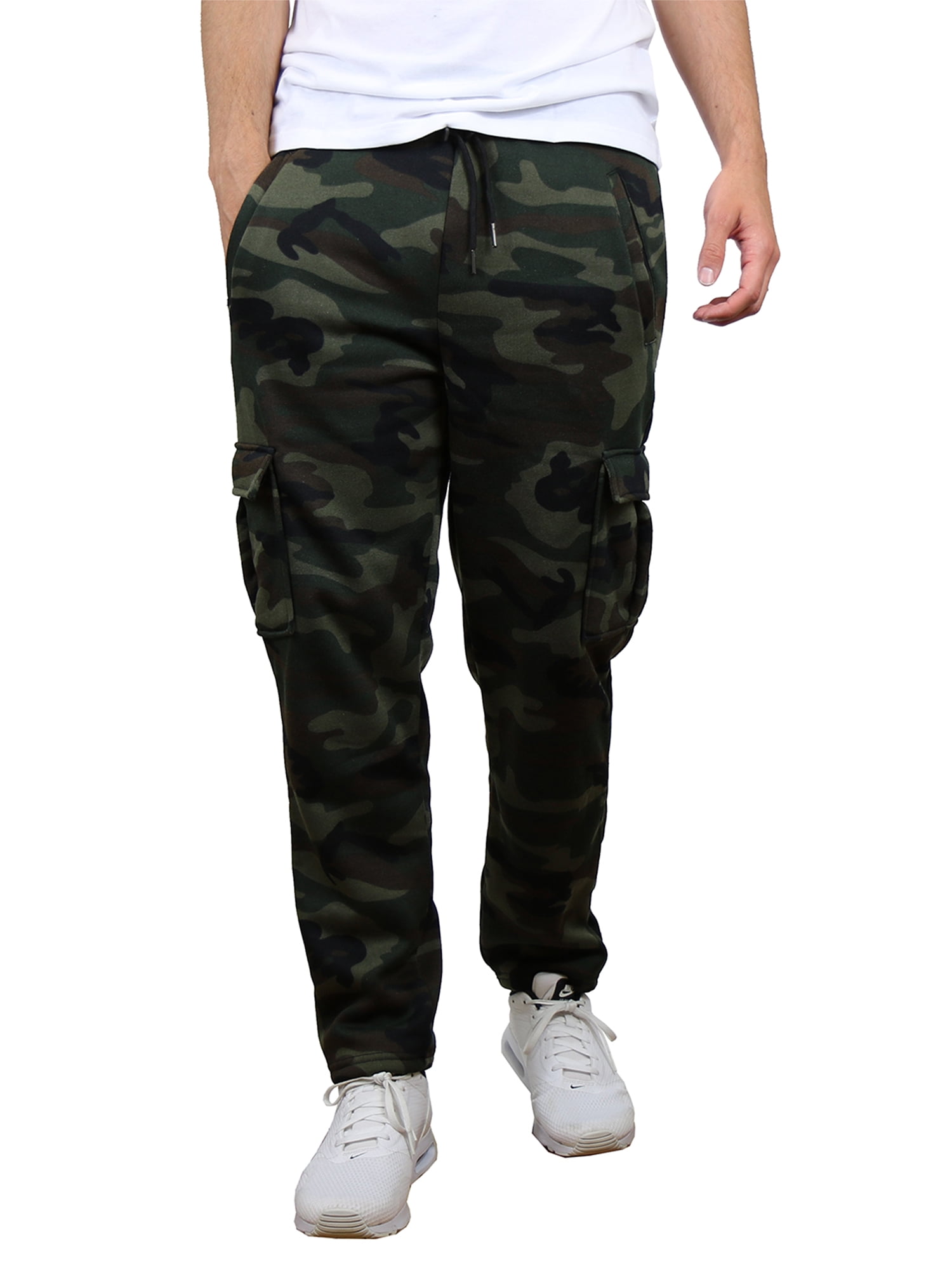 galaxy by harvic men's slim fit fleece jogger pants