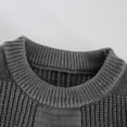 thumbnail image 5 of Wdgfv Men's Crewneck Pullover Sweater Waffle Textured Knitted Sweaters Casual Loose Fit Sweaters with Ribbing Edge, 5 of 8