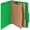 Green, variant on Staples 100% Recycled Heavy Duty Classification Folder 2-Dividers 2" Expansion Letter Size Bright