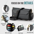 thumbnail image 6 of Dteck Crossbody Wallet Case for Samsung Galaxy A36 5G,Heavy Duty Leather Case  PU Leather Magnetic Closure Zipper Pocket Stand Cover with Shoulder Strap for Samsung Galaxy A36 5G,Black, 6 of 8