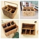 thumbnail image 5 of Cesta tejida de jacinto de agua, cesta organizadora de escritorio dividida, cesta para guardar cubiertos con múltiples compartimentos, 5 of 7
