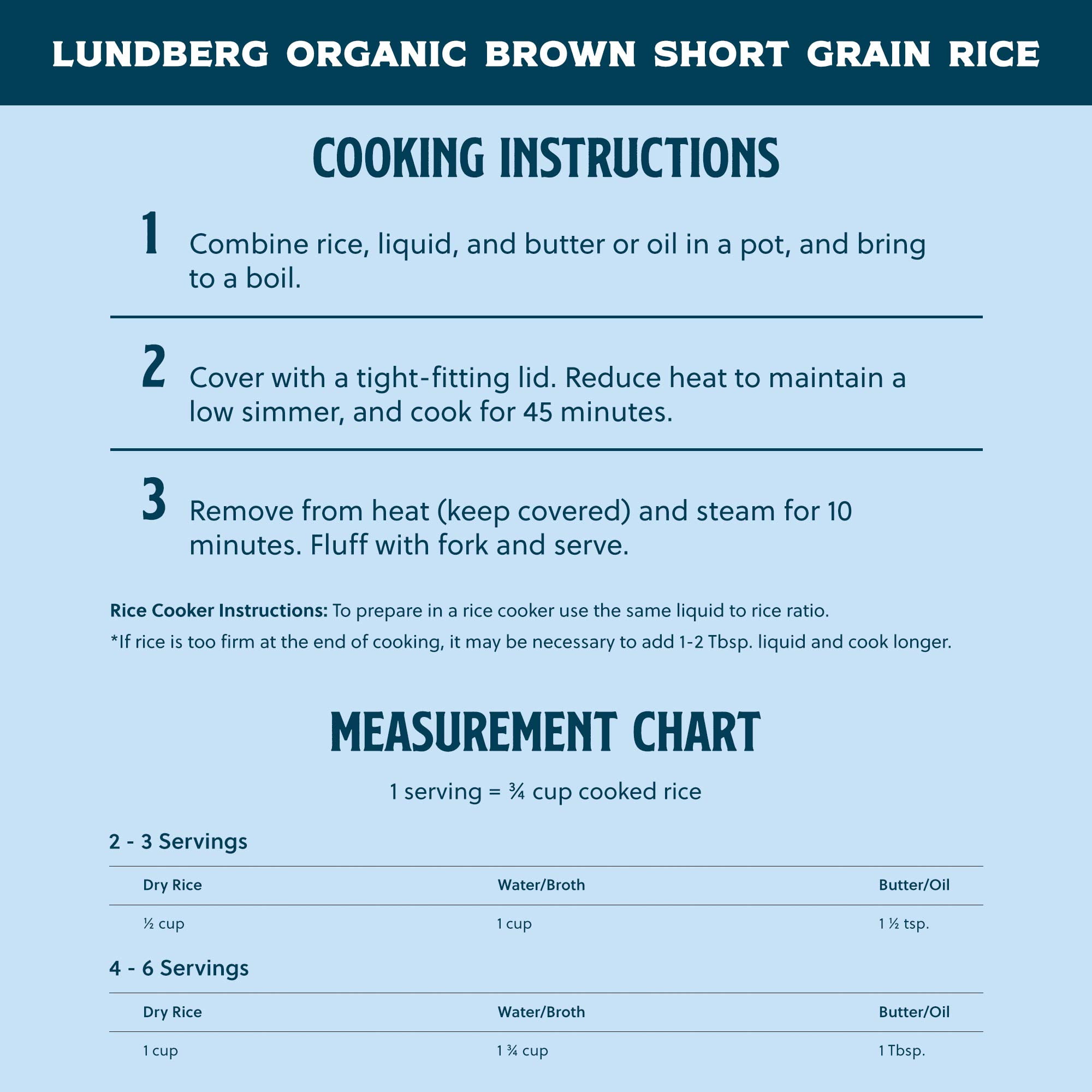 Lundberg Family Farms - Organic Brown Short Grain Rice, Subtle Nutty Aroma, Clings When Cooked, 100% Whole Grain, High Fiber, Pantry Staple, USDA Certified Organic, Gluten-Free, Non-GMO, Vegan (25 lb)