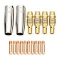 thumbnail image 3 of Mig Welding Nozzles for Welding Machine 32 Pcs Gold Tip Contact Tips for Mig Welding Machine - 0.8mm, 3 of 7
