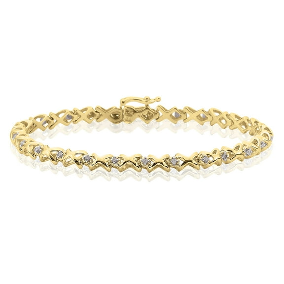 10K Yellow Gold 1/4 ct. Diamond Tennis Bracelet
