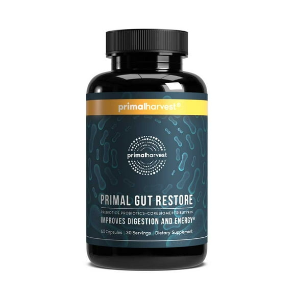 Primal Harvest Gut Restore improves digestion and energy (60 Capusles)