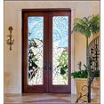 Tropical Etched Glass SeeThru Design 24 in. x 96 in. Right Decorative