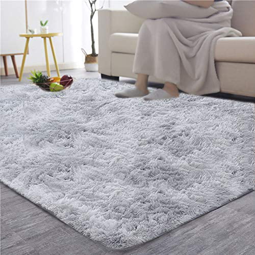 Anti-Skid Home Bedroom Fluffy Mat Area Floor Rug Room Shaggy Plush Soft Carpet 
