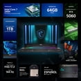 thumbnail image 2 of Laptop Gamer MSI Cyborg 17 NVIDIA GeForce RTX 5060 Intel Core i7 240H 64GB DDR5 SSD 1TB 17.3" Teclado Español Mochila, 2 of 5