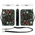 thumbnail image 4 of Kuiaobaty Flower Print Bible Cover for Men Women The Lord is My Strength Leather Bible Case Large Bible Carrying Case Bible Carrier with Shoulder Strap, Bible Tote Bag for Bible Accessories, M, 4 of 7