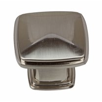 GlideRite 1-1/4 in. Square Cabinet Knob, Satin Nickel, Pack of 10