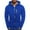 Blue, variant on Men's Hoodies Pullover Winter Splice Sleeve Blouse with Zip Cap Long Sweater Coats Jackets Fall Clothes Tops Hooded Sweatshirts Black L