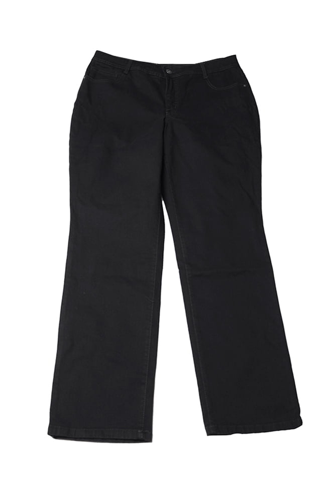 Style & Co. Women's Plus Size High Rise Slim Leg Jeans (16W, Deep Black ...