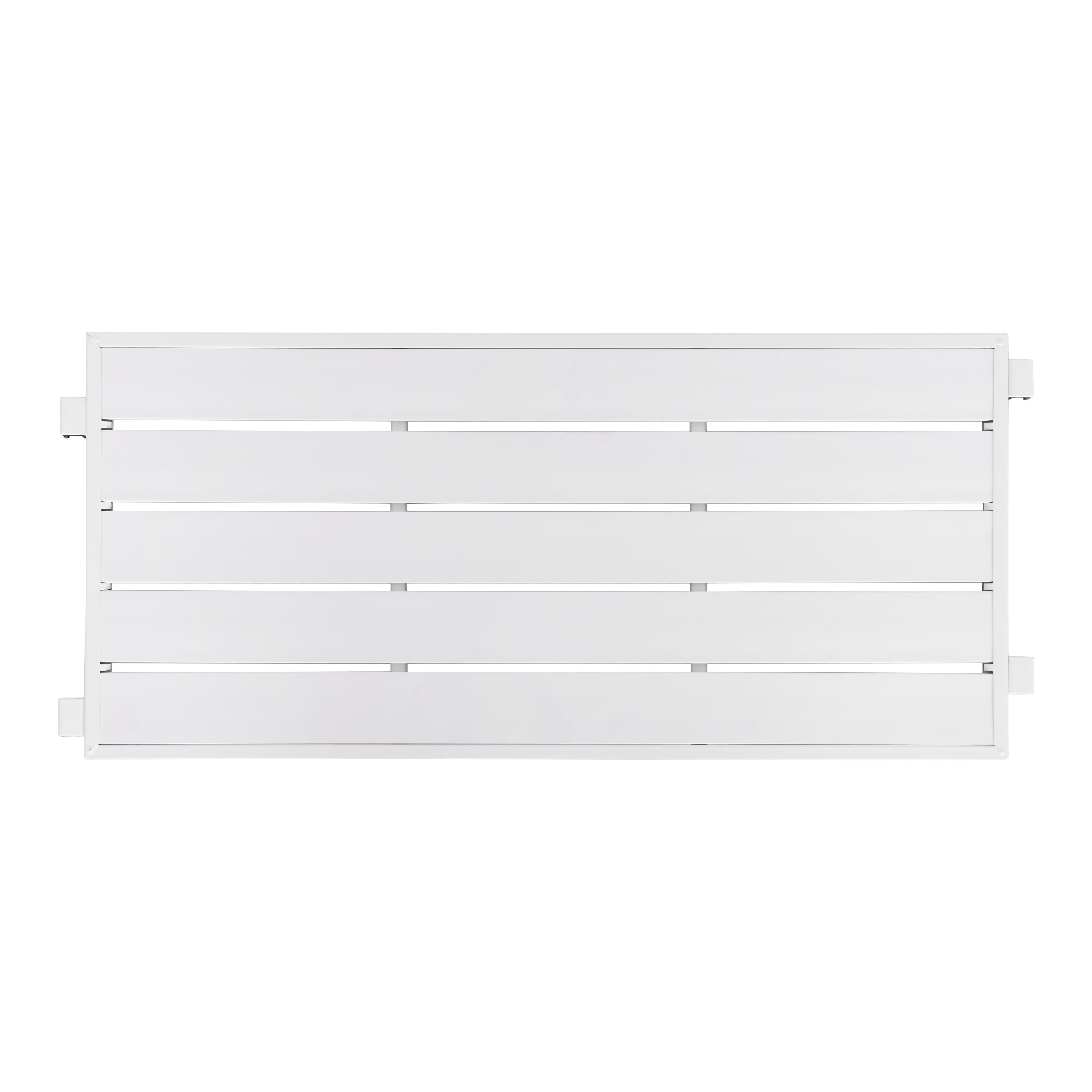 Seville Classics 3-Tier Stackable Interlock 12-Pair Resin Slat Sturdy Metal Frame Shoe Storage Rack Organizer, White Slat