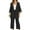 Black, variant on Women's Solid Color Casual Fringe Two Piece Pantsuit Wedding Guest Jumpsuit for Women Lady Pant Suits Ladies Suit Workout Bottoms for Women Christmas Outfits for Women Dressy Womens Snowmobile Pants