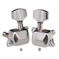 thumbnail image 2 of 6 Pieces Guitar Half Sealed Machine Head Tuning Pegs Guitars Tuner Knobs Stringed Instrument Repair Replacing Parts Accessory 6 Right, 2 of 7