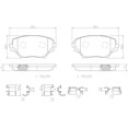 thumbnail image 4 of Brembo P83055N NAO BRAKE PADS Fits select: 2001-2005 TOYOTA RAV4, 4 of 4