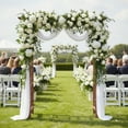thumbnail image 4 of Olurrisa Wooden Arbor 86*63*18 inch, Wedding Arch for Ceremony, Wood Trellis for Plant Climbing, Christmas Decor Pergola for Garden Backyard, 4 of 10