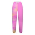 thumbnail image 5 of CLOISE Womens Sweatpants Baggy Jogger Pants Cozy Pull on High Waisted Elastic Bottom Trousers Pink Athletic Elastic Waist Drawstring Tie Dye Sweatpants with Pockets Trendy Classic Long Trousers, 5 of 5