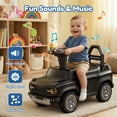 thumbnail image 5 of Push Car for Toddlers 1–3, Ford Bronco Ride On Toy with Steering Wheel, Music, Horn & Engine Sounds, Under Seat Storage, Silent Wheels, Easy Push Ride On Car for Boys & Girls, 5 of 9