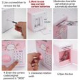 thumbnail image 4 of Mini Cajero Automático Ahorro Hucha Juguetes Niños Niñas Niños Adultos Cajeros Automáticos Electrónicos Monedas Ahorro de Dinero Contraseña Digital Desplazamiento Automático Caja Fuerte Regalos para Niños (Rosa/Gato) brillar Electrónica, 4 of 5