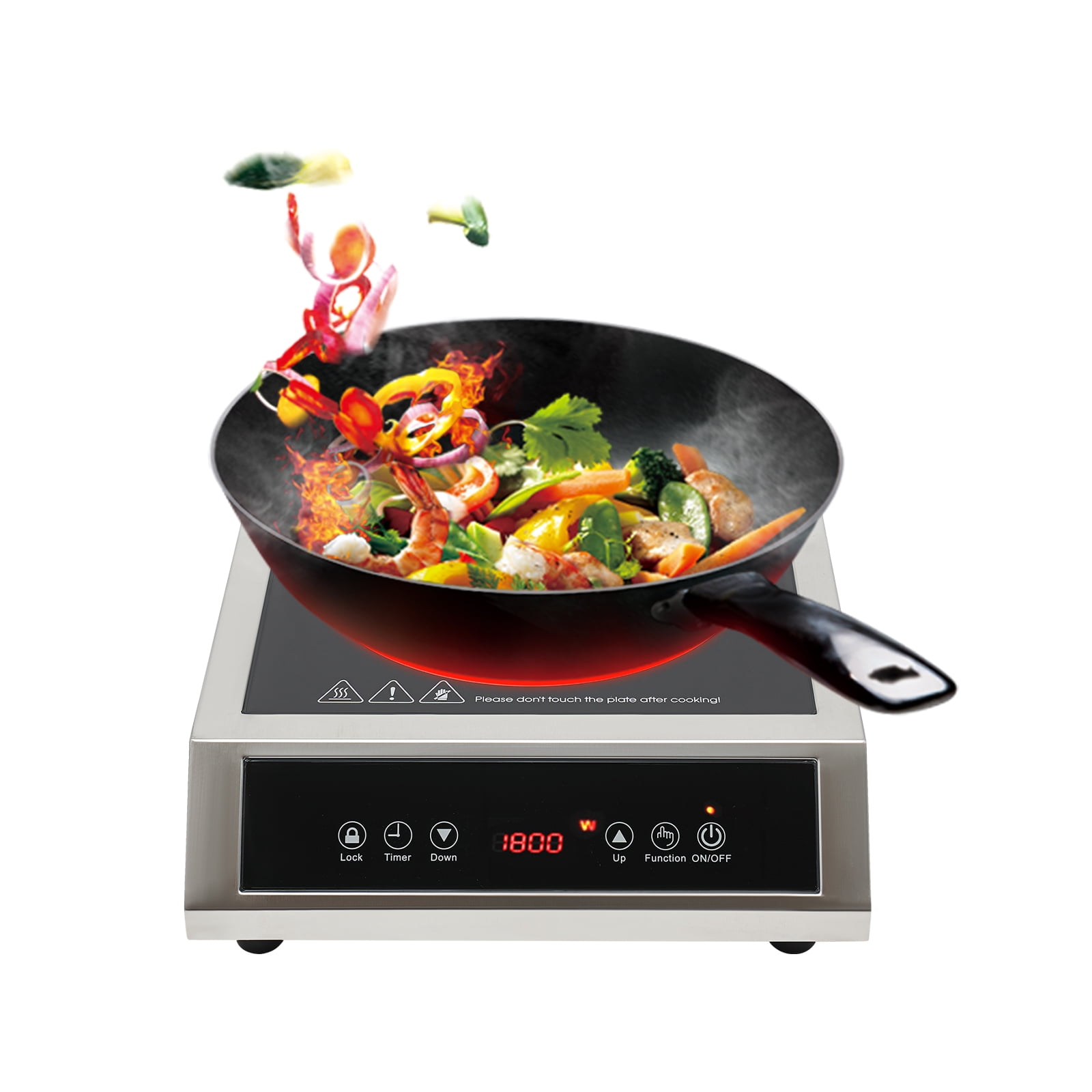 Vintoro 1800W Induction Cooktop with A Child Lock, Commercial Single Induction Hob, Overheat Protection